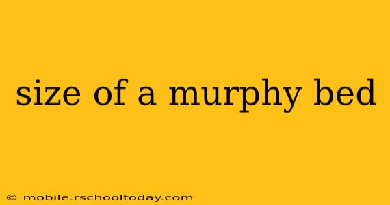 size of a murphy bed