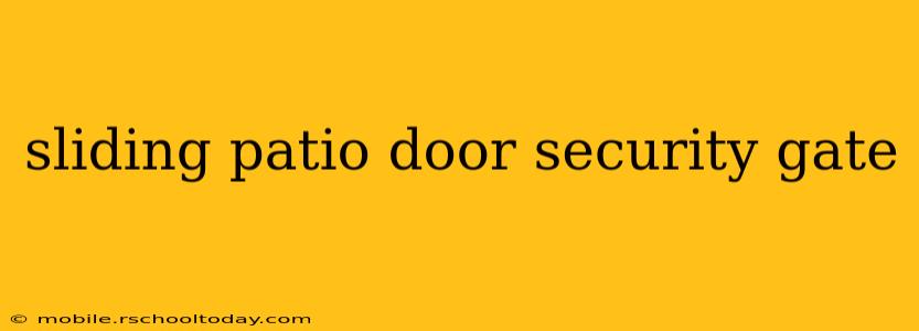 sliding patio door security gate