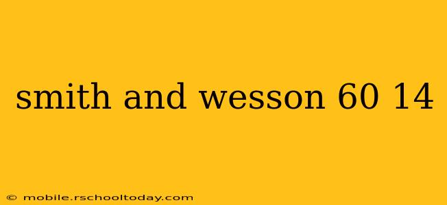 smith and wesson 60 14
