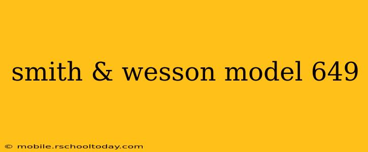 smith & wesson model 649