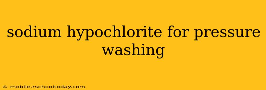 sodium hypochlorite for pressure washing
