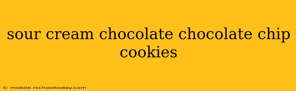 sour cream chocolate chocolate chip cookies