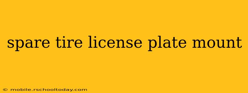 spare tire license plate mount