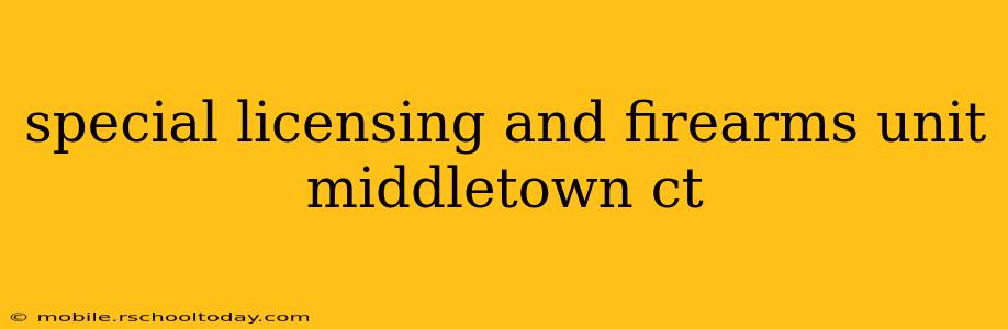 special licensing and firearms unit middletown ct