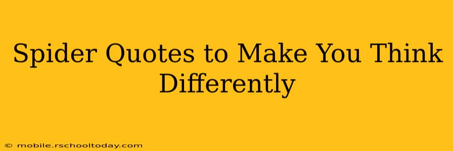 Spider Quotes to Make You Think Differently