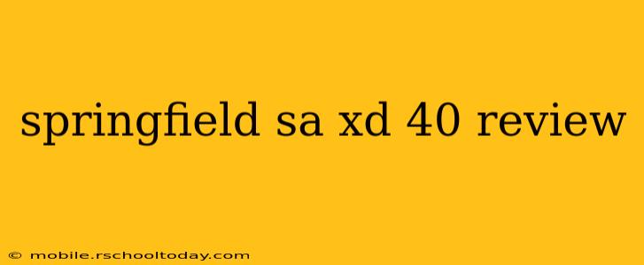 springfield sa xd 40 review