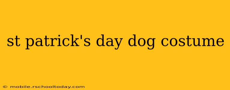 st patrick's day dog costume