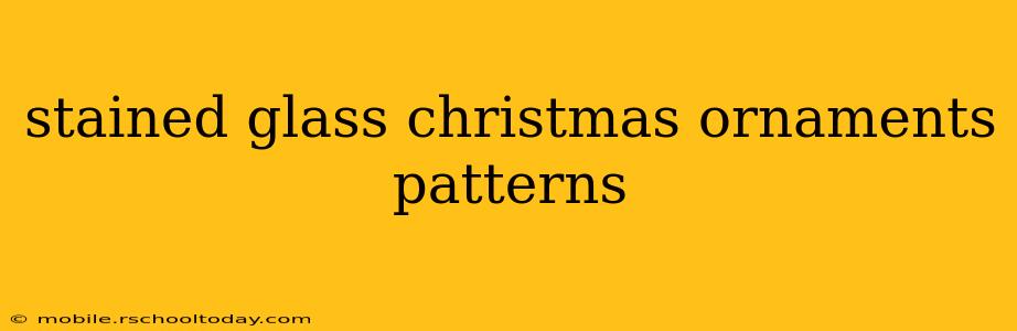 stained glass christmas ornaments patterns