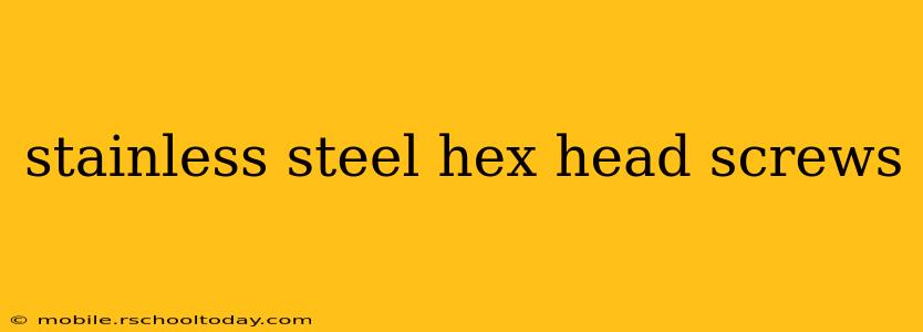 stainless steel hex head screws