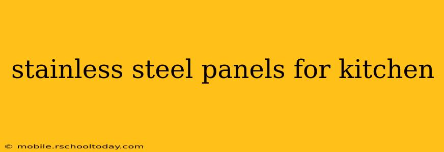 stainless steel panels for kitchen