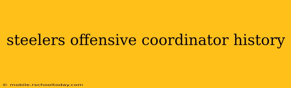 steelers offensive coordinator history