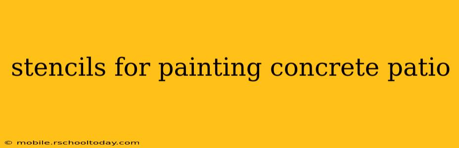 stencils for painting concrete patio