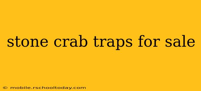 stone crab traps for sale