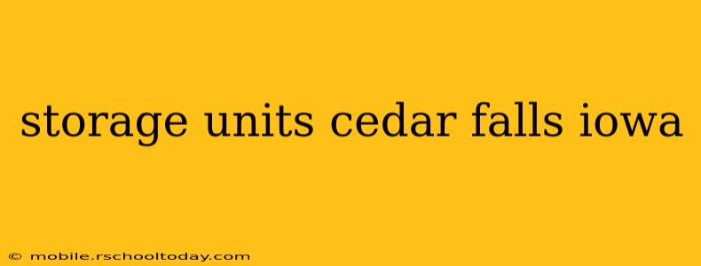storage units cedar falls iowa