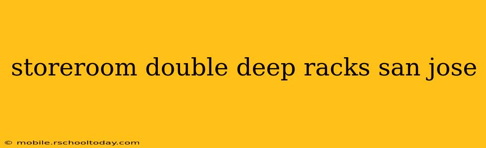 storeroom double deep racks san jose