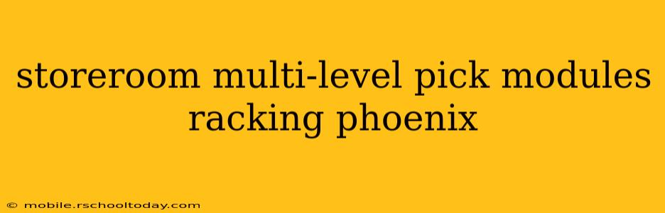 storeroom multi-level pick modules racking phoenix