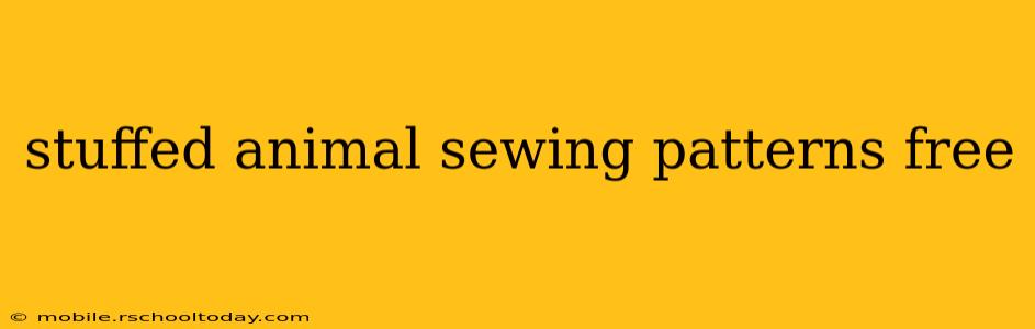 stuffed animal sewing patterns free