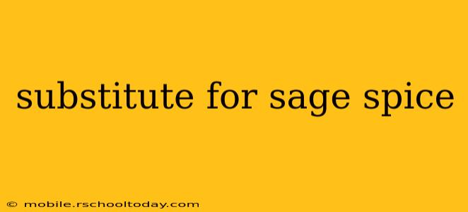 substitute for sage spice
