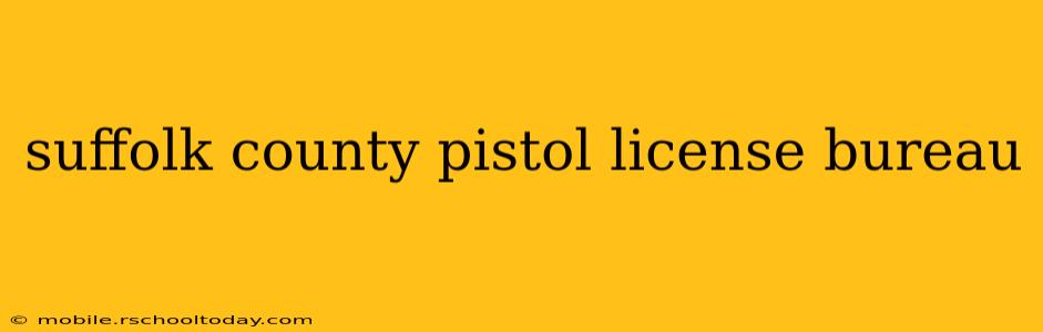 suffolk county pistol license bureau