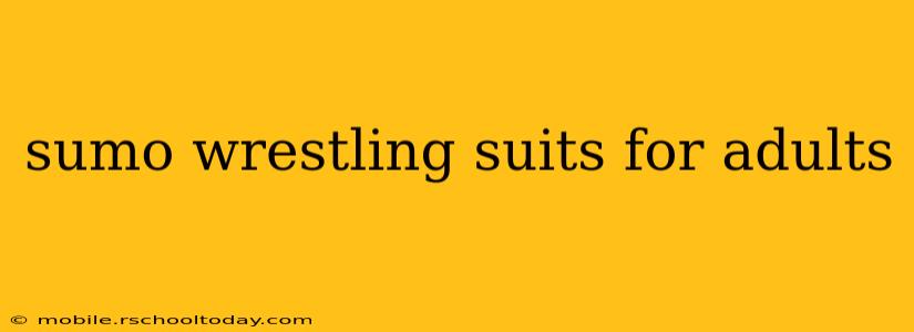 sumo wrestling suits for adults