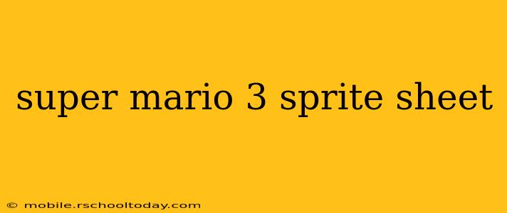 super mario 3 sprite sheet