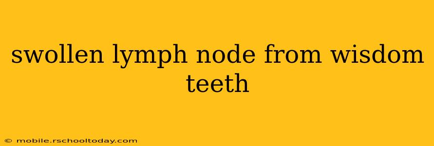 swollen lymph node from wisdom teeth