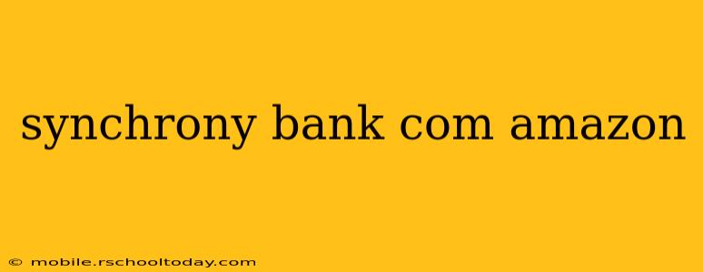 synchrony bank com amazon