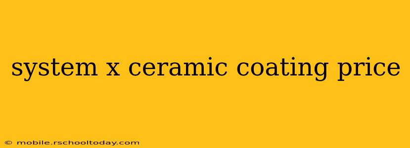 system x ceramic coating price