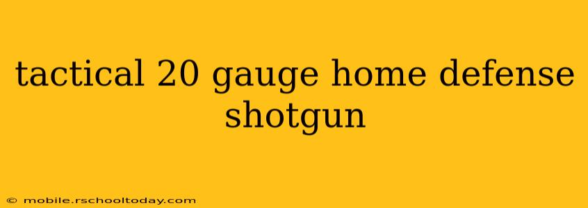 tactical 20 gauge home defense shotgun