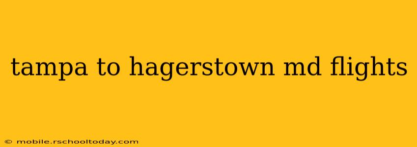 tampa to hagerstown md flights