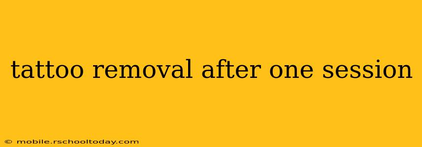 tattoo removal after one session