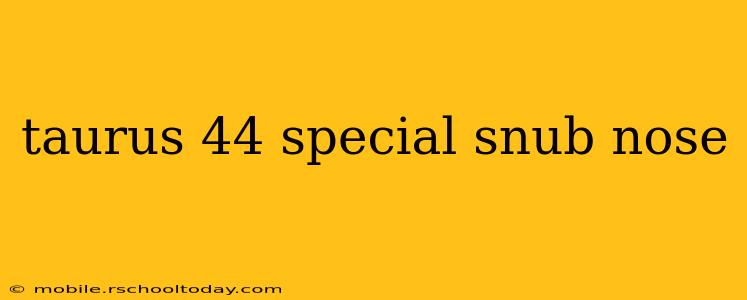 taurus 44 special snub nose