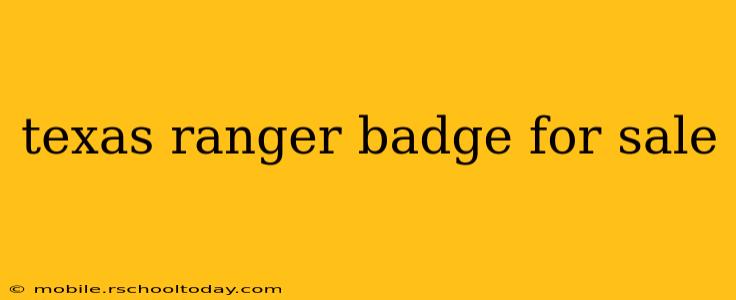 texas ranger badge for sale