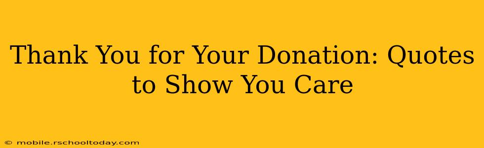Thank You for Your Donation: Quotes to Show You Care