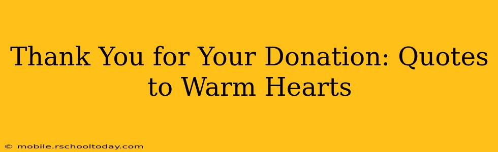 Thank You for Your Donation: Quotes to Warm Hearts