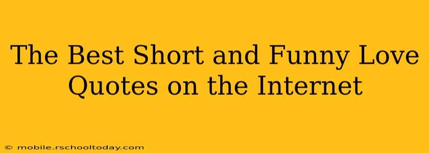 The Best Short and Funny Love Quotes on the Internet