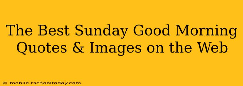 The Best Sunday Good Morning Quotes & Images on the Web