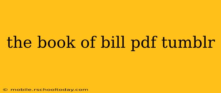 the book of bill pdf tumblr