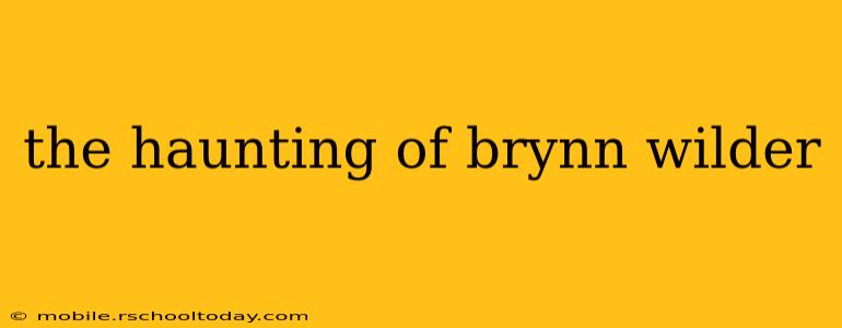 the haunting of brynn wilder