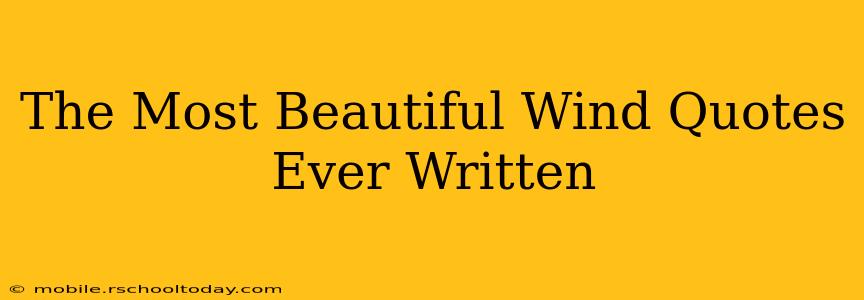 The Most Beautiful Wind Quotes Ever Written