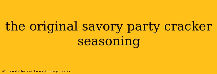 the original savory party cracker seasoning