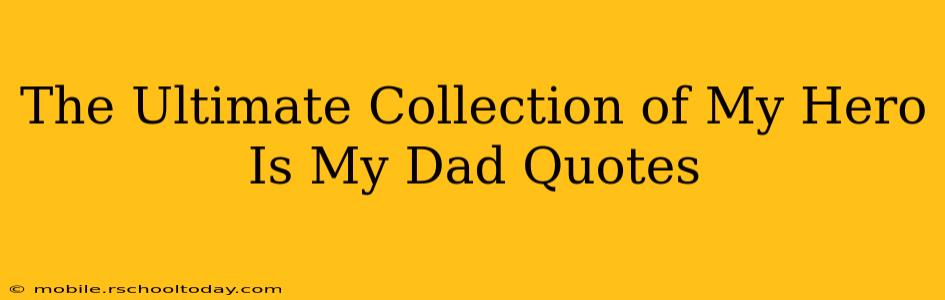 The Ultimate Collection of My Hero Is My Dad Quotes