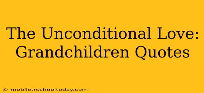 The Unconditional Love: Grandchildren Quotes