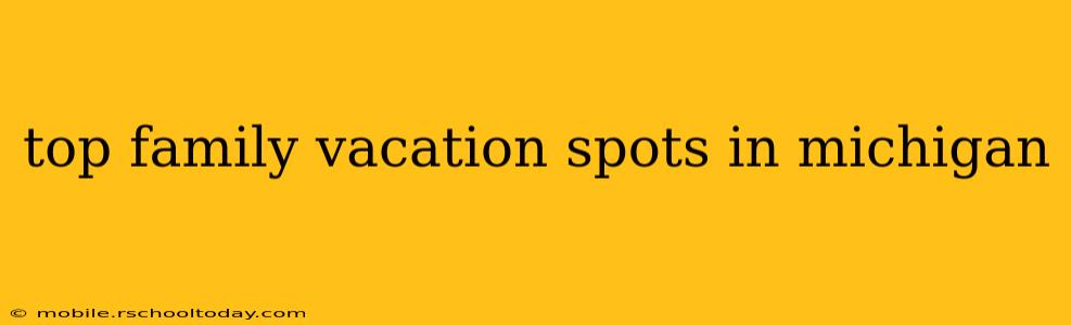 top family vacation spots in michigan