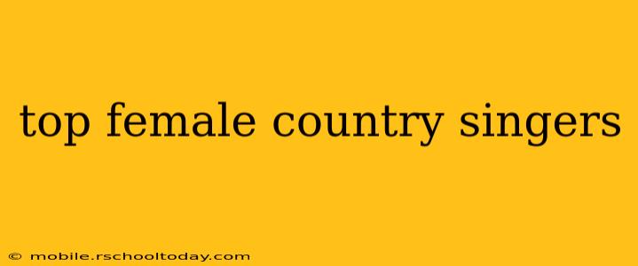 top female country singers
