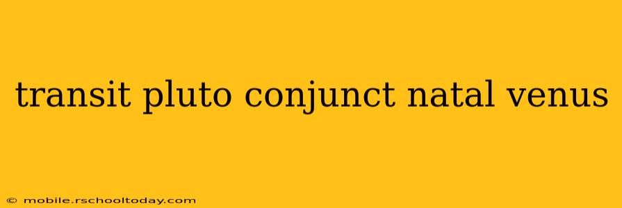 transit pluto conjunct natal venus