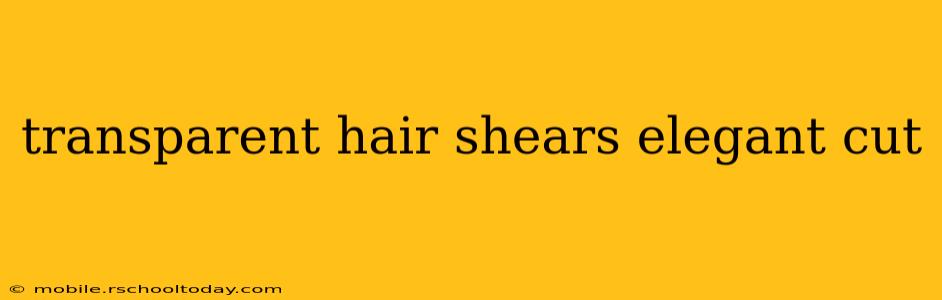 transparent hair shears elegant cut