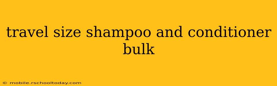 travel size shampoo and conditioner bulk
