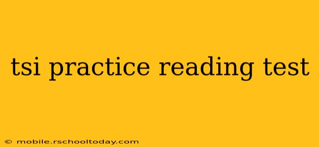 tsi practice reading test