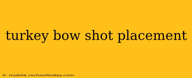 turkey bow shot placement